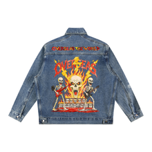 Load image into Gallery viewer, Skull Party Denim Jacket