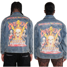 Load image into Gallery viewer, Skull Party Denim Jacket