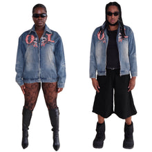 Load image into Gallery viewer, Skull Party Denim Jacket
