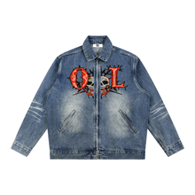 Load image into Gallery viewer, Skull Party Denim Jacket

